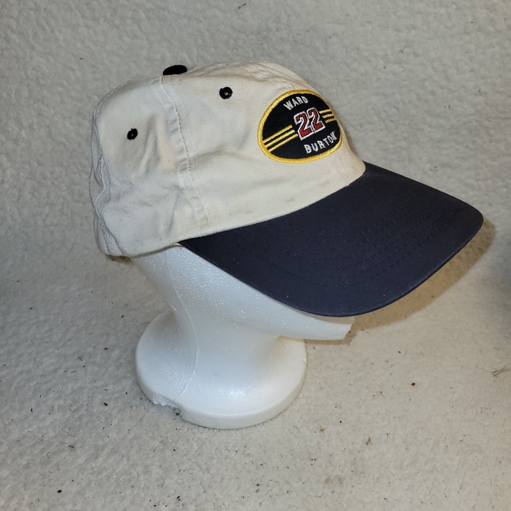 Vintage CAT Racing Ward Burton #22 NASCAR Hat Caterpillar Adjustable Cap